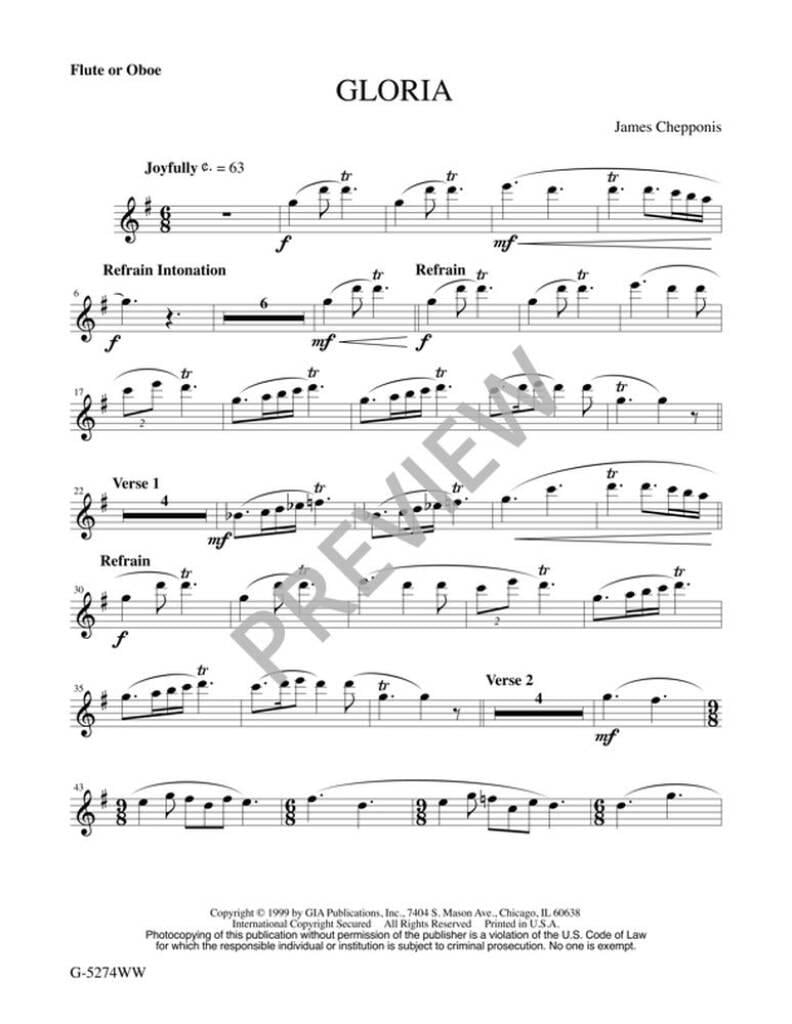 Gloria from Jubilation Mass - Woodwind